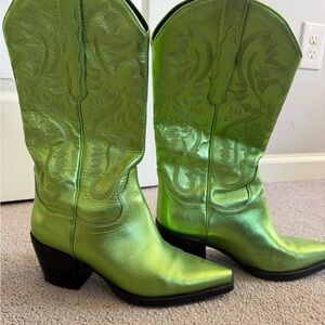 Jeffrey Campbell Green Cowboy Boots